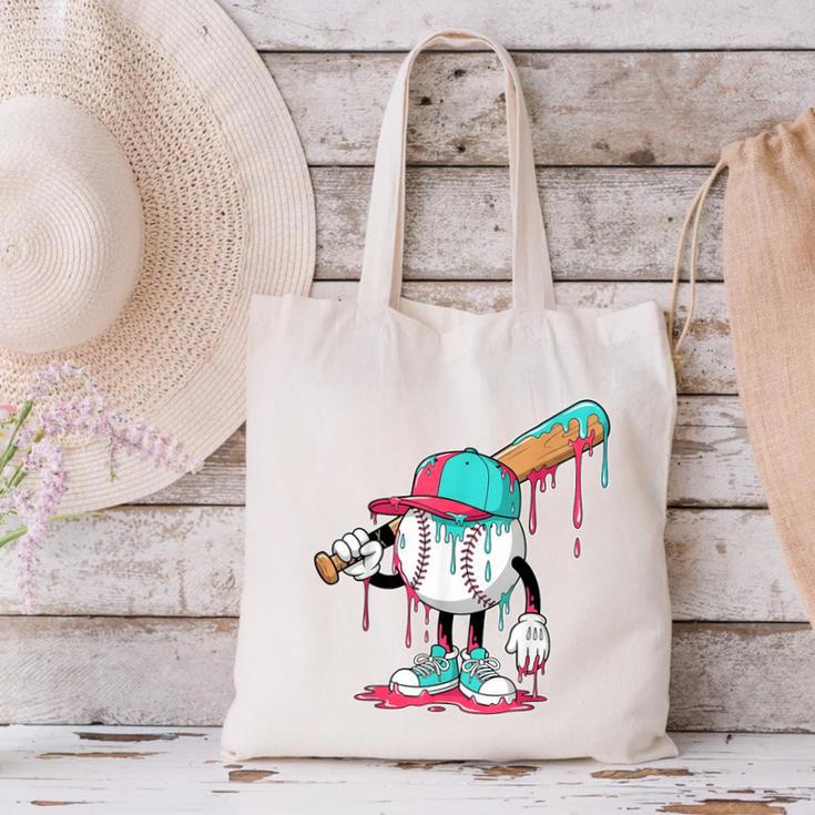 Drip Baseball For Boys Ice Cream Drip Youth Boys Sprinkles Canvas Tote Bag