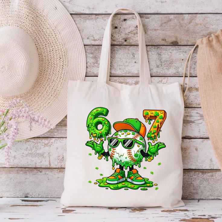 Drip Baseball Irish Shamrock St Patricks Men Boy Kid Canvas Tote Bag