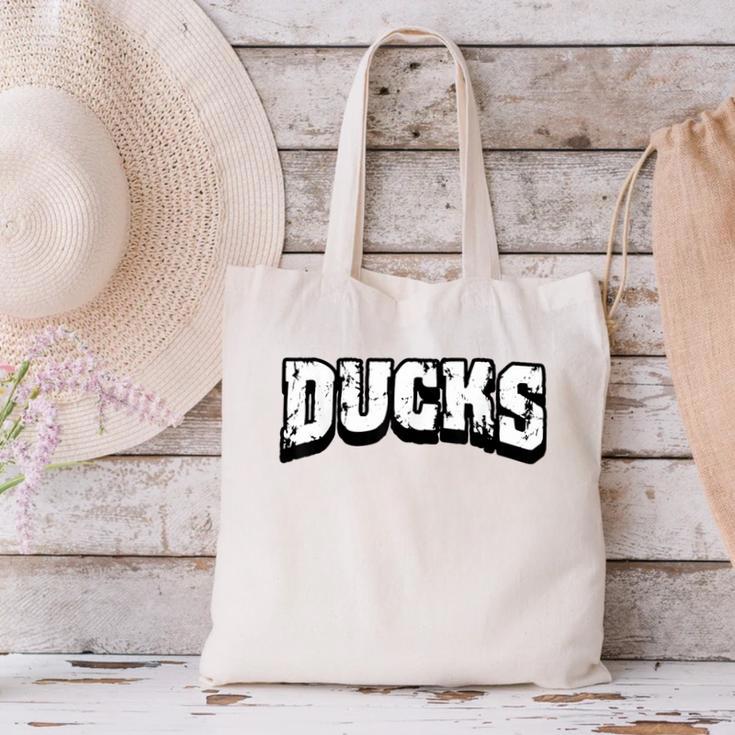 Ducks Back To School Spirit Canvas Tote Bag Ducks Back To School Spirit Canvas Tote Bag