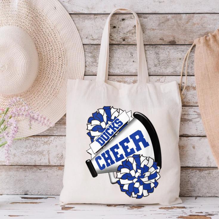 Ducks Cheer Back To School Cheerleading Spirit B Canvas Tote Bag Ducks Cheer Back To School Cheerleading Spirit B Canvas Tote Bag
