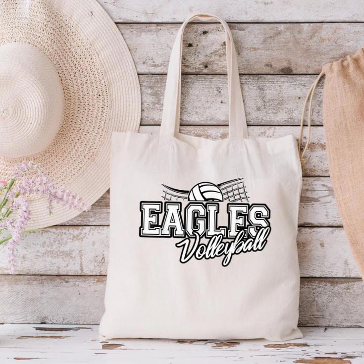 Eagles Volleyball Back To School Spirit Canvas Tote Bag Eagles Volleyball Back To School Spirit Canvas Tote Bag