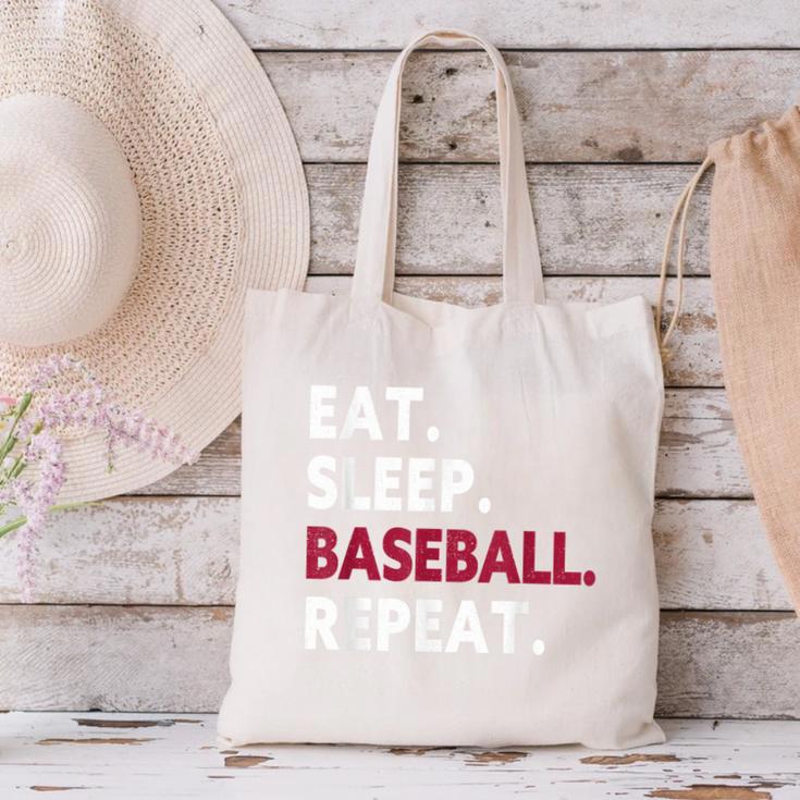 Eat Sleep Baseball Repeat Baseball Player Canvas Tote Bag Eat Sleep Baseball Repeat Baseball Player Canvas Tote Bag