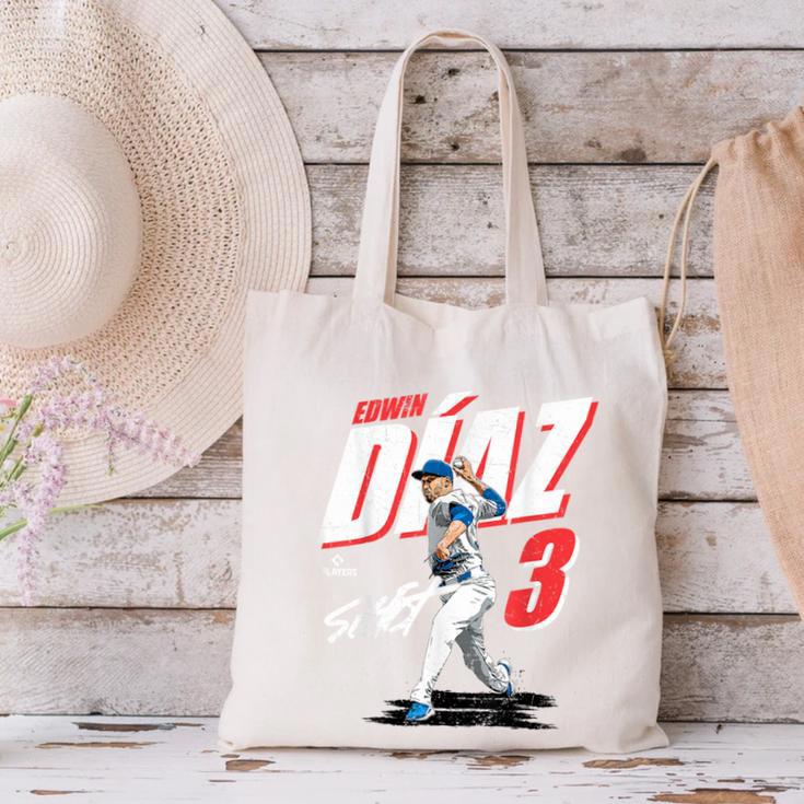 Edwin Diaz Los Angeles D Baseball Players MLBEDD204M Canvas Tote Bag Edwin Diaz Los Angeles D Baseball Players MLBEDD204M Canvas Tote Bag