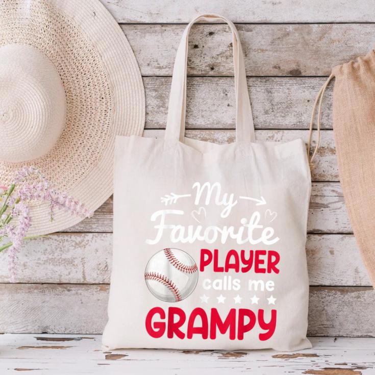 My Favorite Player Calls Me Grampy Baseball Grampy Canvas Tote Bag My Favorite Player Calls Me Grampy Baseball Grampy Canvas Tote Bag