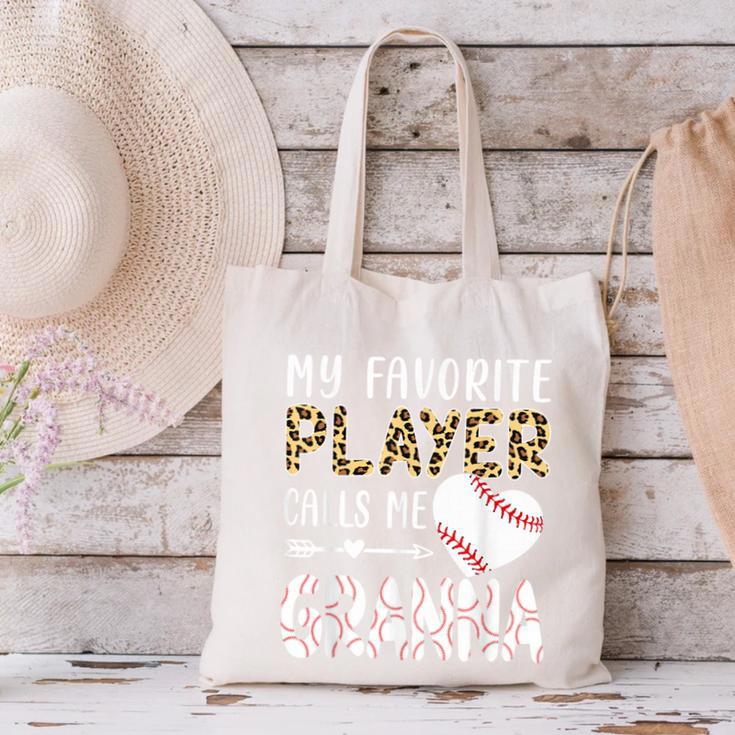 My Favorite Player Calls Me Granna Baseball Leopard Canvas Tote Bag My Favorite Player Calls Me Granna Baseball Leopard Canvas Tote Bag