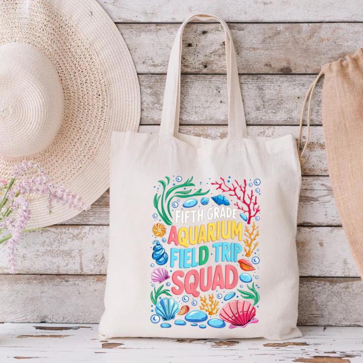 Fifth Grade Aquarium Trip Squad Matching Back To School Canvas Tote Bag Fifth Grade Aquarium Trip Squad Matching Back To School Canvas Tote Bag