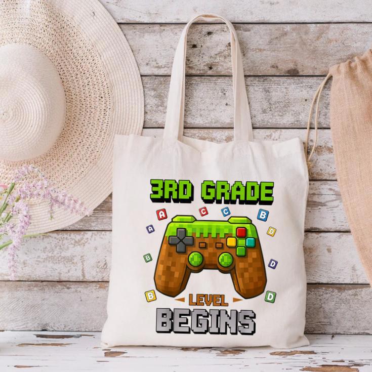 First Day Of 3rd Grade Level Begins Back To School Boy Canvas Tote Bag