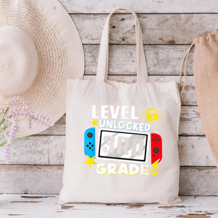 First Day Of 3rd Grade Level Unlocked Game Back To School Canvas Tote Bag
