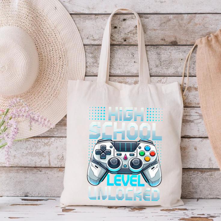 First Day Of High School Level Unlocked Back To School Gamer Canvas Tote Bag First Day Of High School Level Unlocked Back To School Gamer Canvas Tote Bag