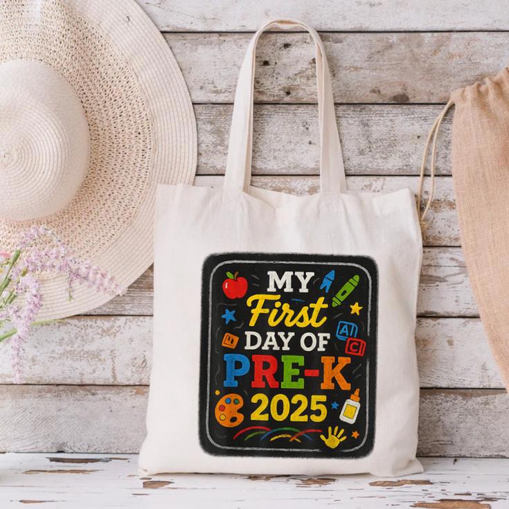 My First Day Of Pre-K 2025 Back To School Kids Canvas Tote Bag