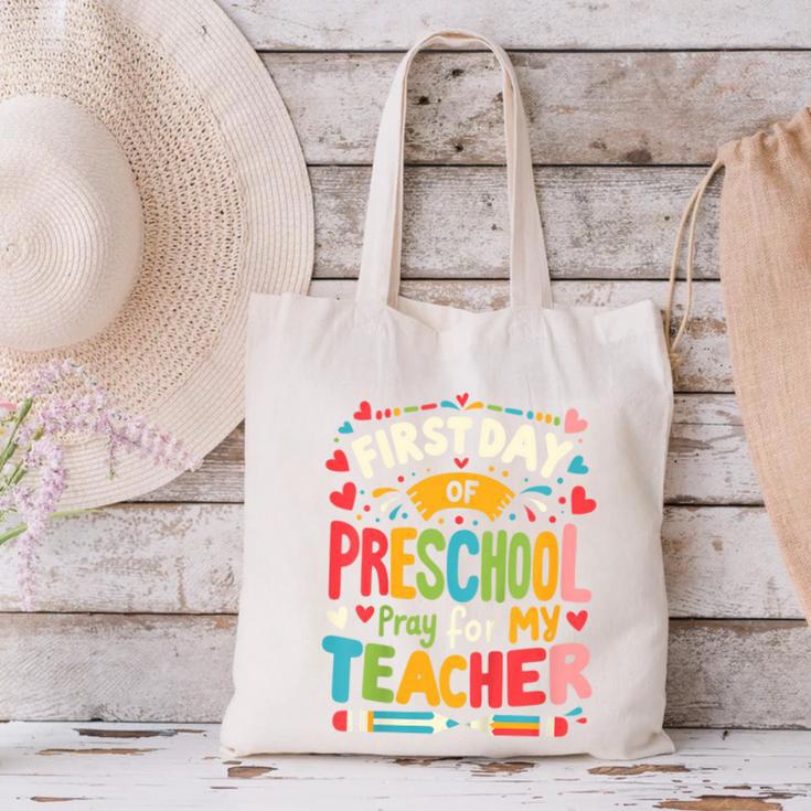 First Day Of Preschool Pre K Student Toddler Back To School Canvas Tote Bag First Day Of Preschool Pre K Student Toddler Back To School Canvas Tote Bag