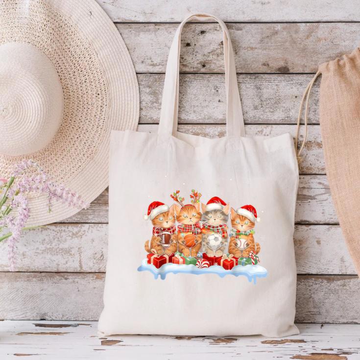 Football Baseball Basketball Player Sport Christmas Canvas Tote Bag