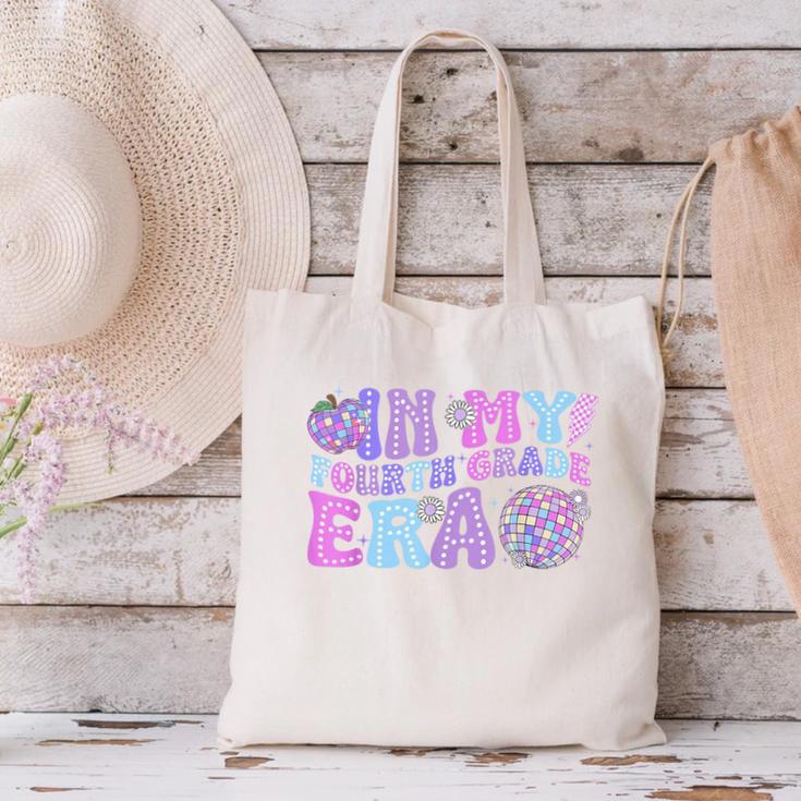 In My Fourth Grade Era Retro Back To School Disco Ball Canvas Tote Bag