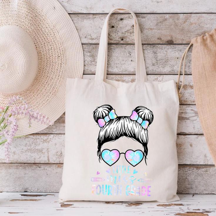 Fourth Grade Little Miss Back To School 4th Grade Little Canvas Tote Bag
