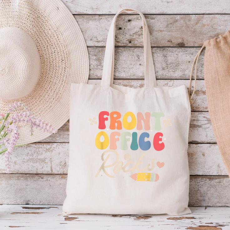 Front Office Rocks Back To School Secretary Admin Staff Tee Canvas Tote Bag Front Office Rocks Back To School Secretary Admin Staff Tee Canvas Tote Bag