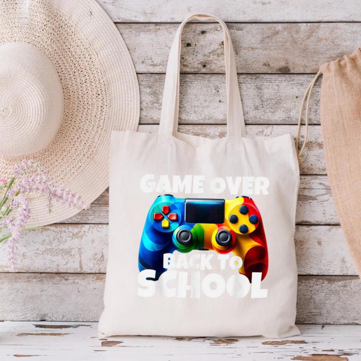 Game Over Back To School Gaming Controller Kids Gamer Canvas Tote Bag