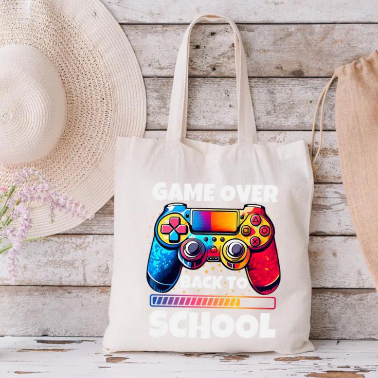 Game Over Back To School Gaming Controller Kids Gamer Premium Tri-Blend Canvas Tote Bag Game Over Back To School Gaming Controller Kids Gamer Premium Tri-Blend Canvas Tote Bag