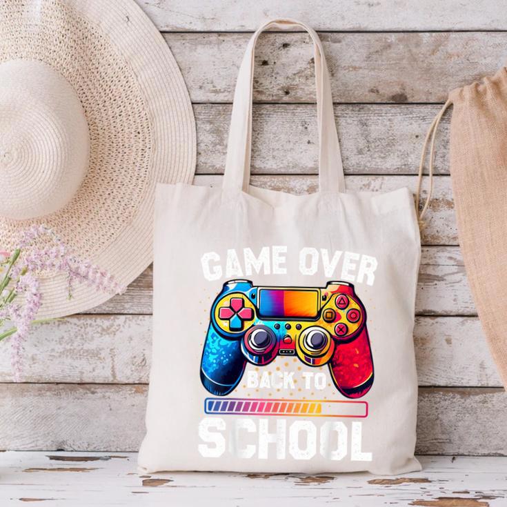Game Over Back To School Shirt Kids First Day School Canvas Tote Bag Game Over Back To School Shirt Kids First Day School Canvas Tote Bag