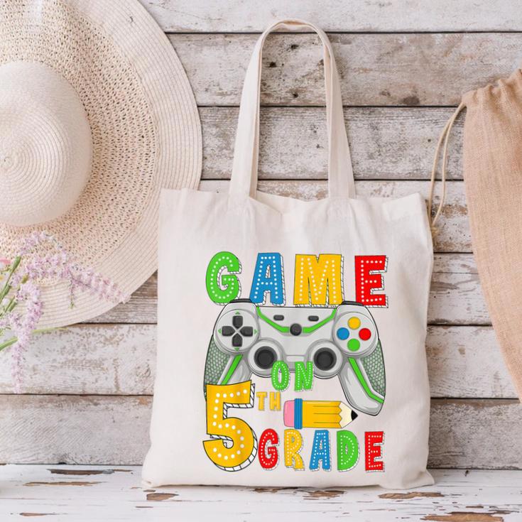 Game On Fifth Grade Back To School Gamer 5th Grade Boys Kids Canvas Tote Bag Game On Fifth Grade Back To School Gamer 5th Grade Boys Kids Canvas Tote Bag