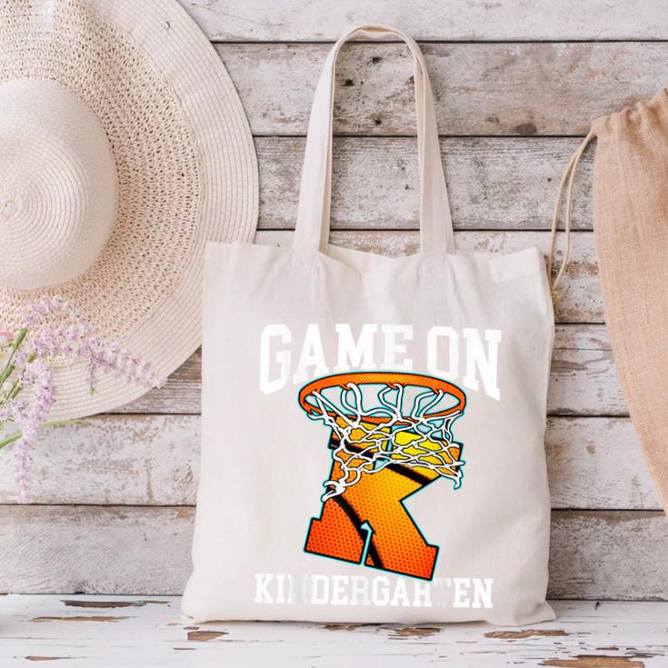 Game On Kindergarten Basketball Back To School Student Boys Canvas Tote Bag Game On Kindergarten Basketball Back To School Student Boys Canvas Tote Bag