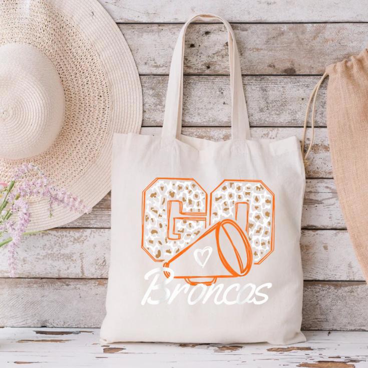 Go Cheer Broncos School Spirit Fan Team Back To School Canvas Tote Bag Go Cheer Broncos School Spirit Fan Team Back To School Canvas Tote Bag
