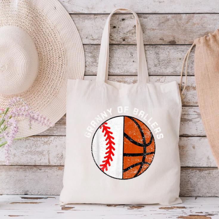 Granny Of Ballers Baseball Basketball Grandma Granny Canvas Tote Bag Granny Of Ballers Baseball Basketball Grandma Granny Canvas Tote Bag
