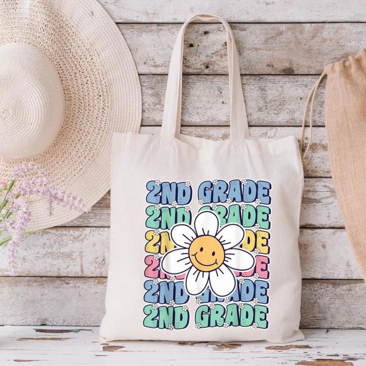 Groovy 2nd Grade Back To School First Day Of Second Grade Canvas Tote Bag Groovy 2nd Grade Back To School First Day Of Second Grade Canvas Tote Bag