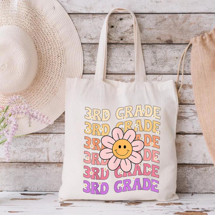 Groovy 3rd Grade Back To School Retro Groovy Third Grade Canvas Tote Bag