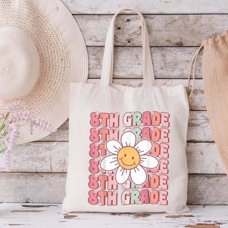 Groovy 8th Grade Back To School First Day Of Eighth Grade Canvas Tote Bag Groovy 8th Grade Back To School First Day Of Eighth Grade Canvas Tote Bag