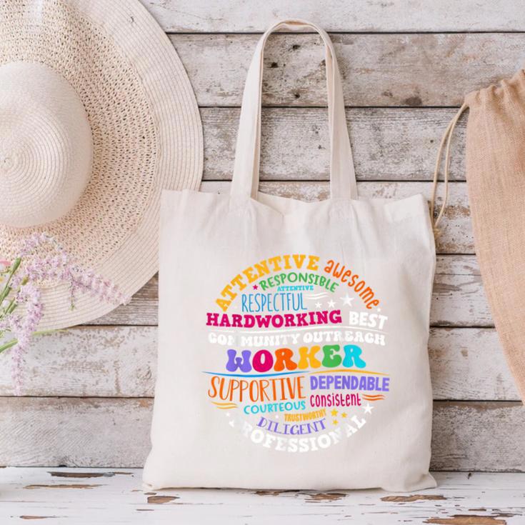 Groovy Community Outreach Worker Back To School Canvas Tote Bag Groovy Community Outreach Worker Back To School Canvas Tote Bag