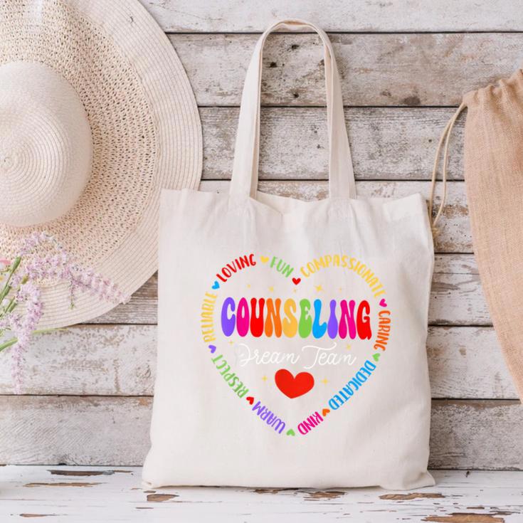 Groovy Counseling Dream Team Appreciation Back To School Canvas Tote Bag Groovy Counseling Dream Team Appreciation Back To School Canvas Tote Bag