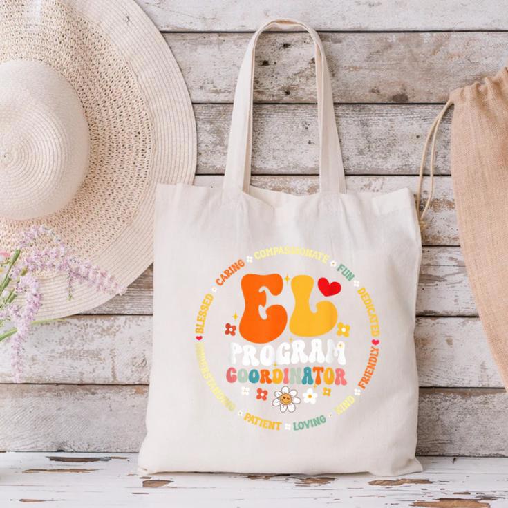 Groovy EL Program Coordinator Appreciation Back To School Canvas Tote Bag Groovy EL Program Coordinator Appreciation Back To School Canvas Tote Bag