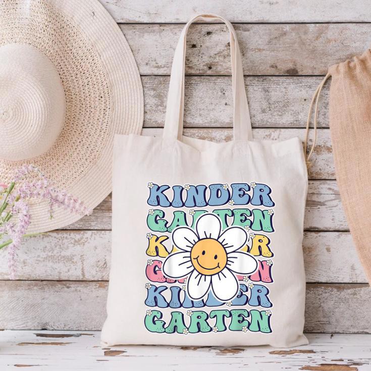 Groovy Kindergarten Back To School First Day Of Kindergarten Canvas Tote Bag Groovy Kindergarten Back To School First Day Of Kindergarten Canvas Tote Bag