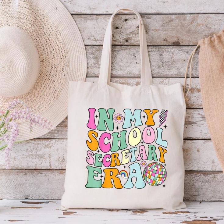 Groovy In My School Secretary Era Back To School Canvas Tote Bag Groovy In My School Secretary Era Back To School Canvas Tote Bag