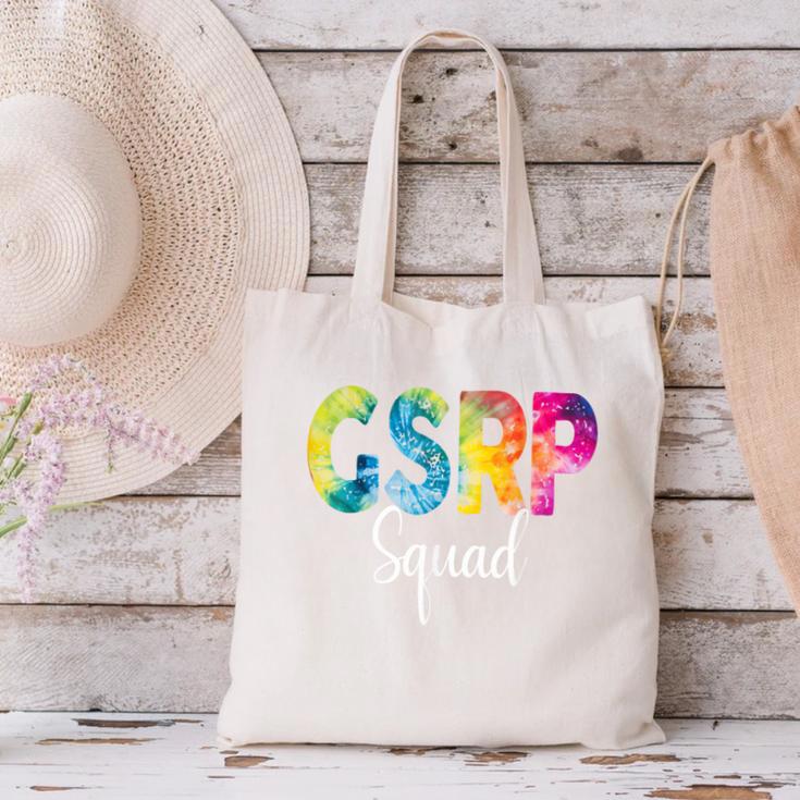 GSRP Squad Tie Dye Back To School Women Appreciation Canvas Tote Bag GSRP Squad Tie Dye Back To School Women Appreciation Canvas Tote Bag