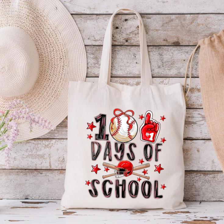 Happy 101 Days Of School Baseball Sports 100th Day Canvas Tote Bag Happy 101 Days Of School Baseball Sports 100th Day Canvas Tote Bag