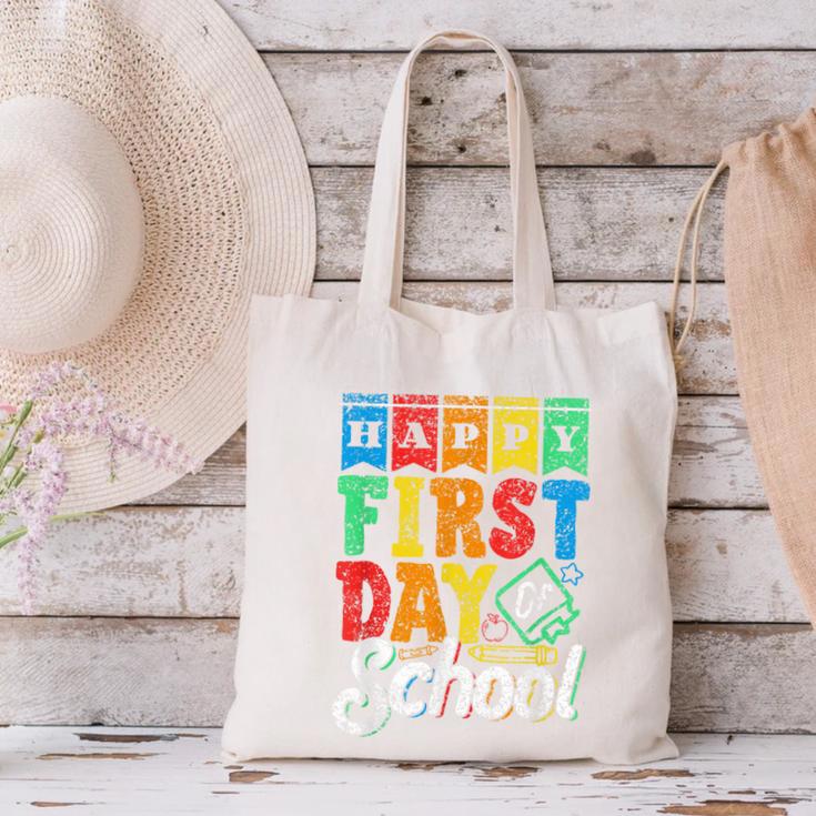 Happy First Day Of School Pupil Kids Grade Back To School 1 Canvas Tote Bag