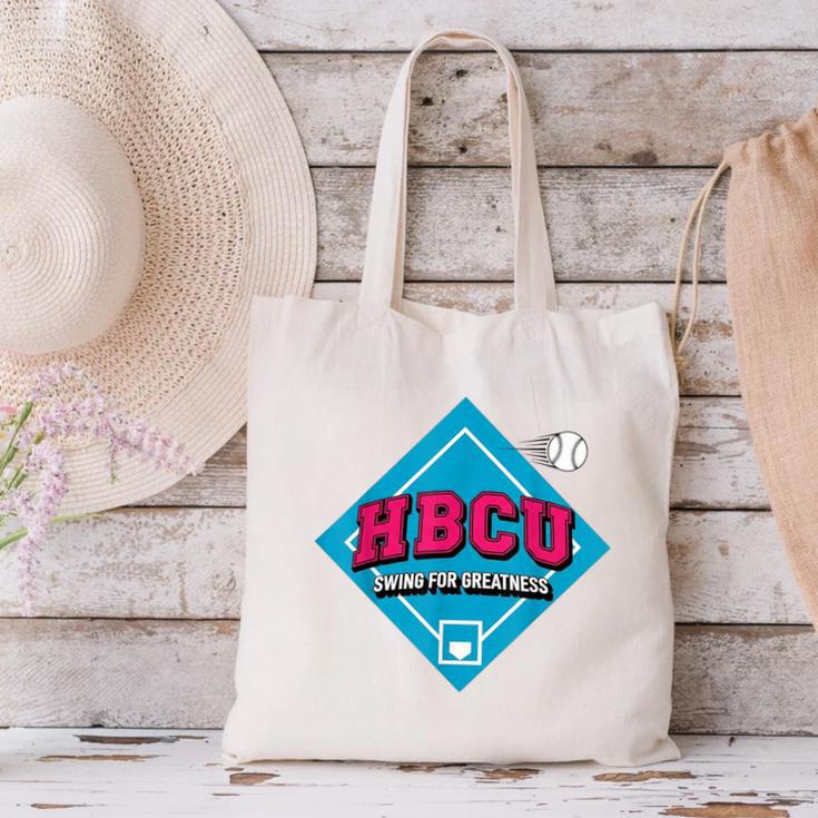 HBCU Swing For Greatness Baseball Softball College Apparel Canvas Tote Bag HBCU Swing For Greatness Baseball Softball College Apparel Canvas Tote Bag