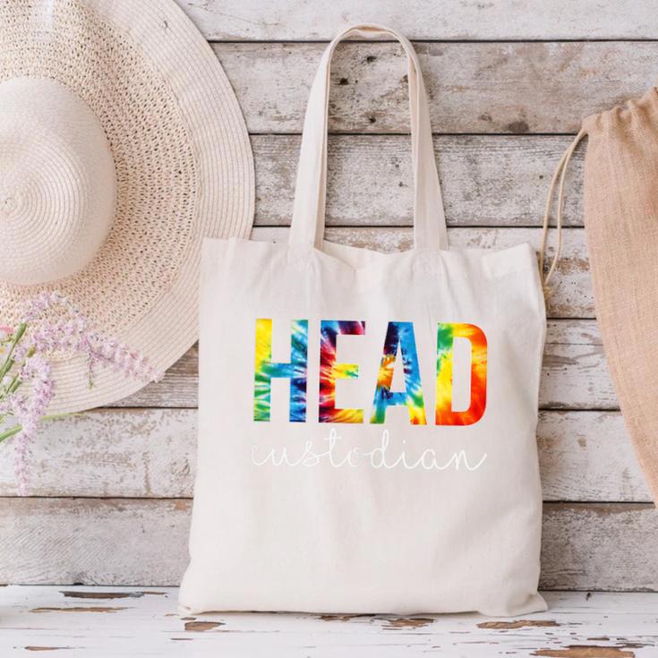 Head Custodian Women Tie Dye Back To School Appreciation Day Canvas Tote Bag Head Custodian Women Tie Dye Back To School Appreciation Day Canvas Tote Bag