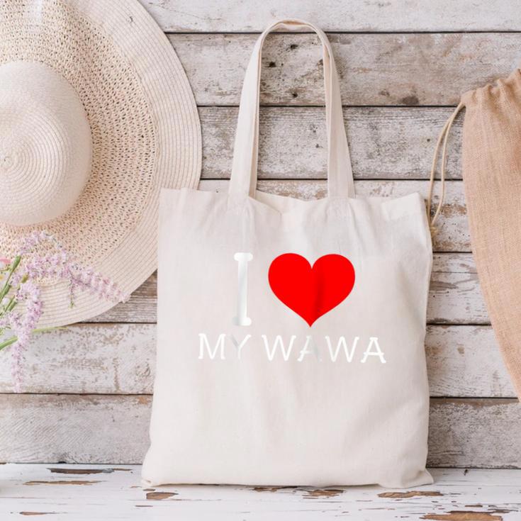 I Heart My Wawa Raglan Baseball Tee Canvas Tote Bag I Heart My Wawa Raglan Baseball Tee Canvas Tote Bag