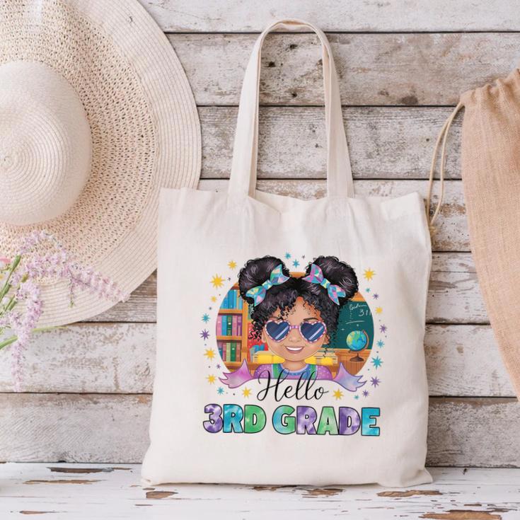 Hello 3rd Grade Girl Back To School Kids Boys Girls Canvas Tote Bag