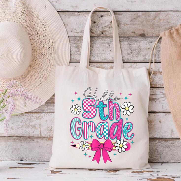 Hello Fifth Grade Team 5th Grade Back To School Boys Girls Canvas Tote Bag Hello Fifth Grade Team 5th Grade Back To School Boys Girls Canvas Tote Bag