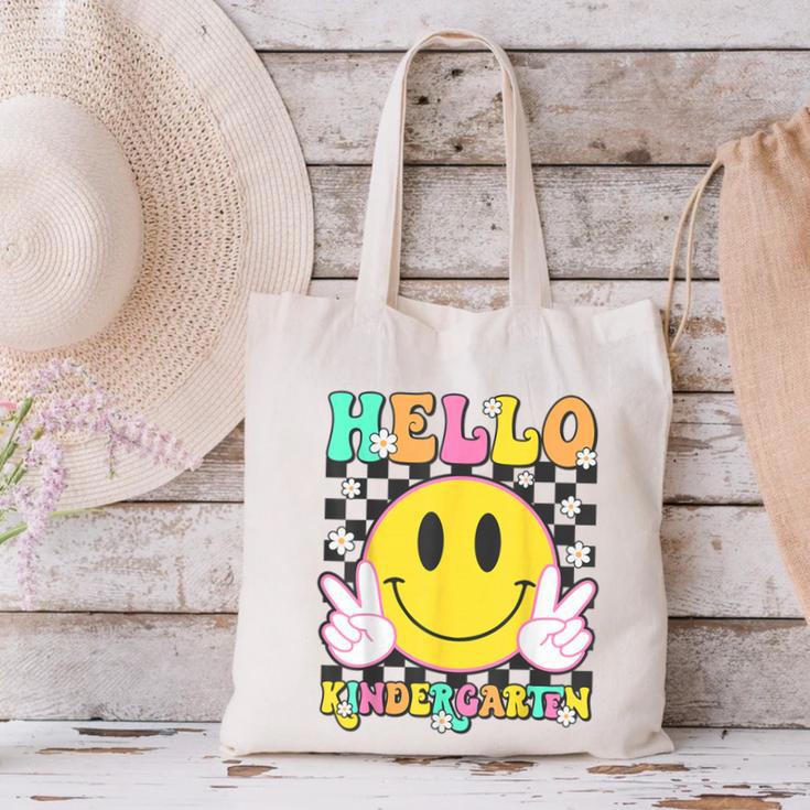 Hello Kindergarten Smile Face Back To School Girl Kid Canvas Tote Bag Hello Kindergarten Smile Face Back To School Girl Kid Canvas Tote Bag