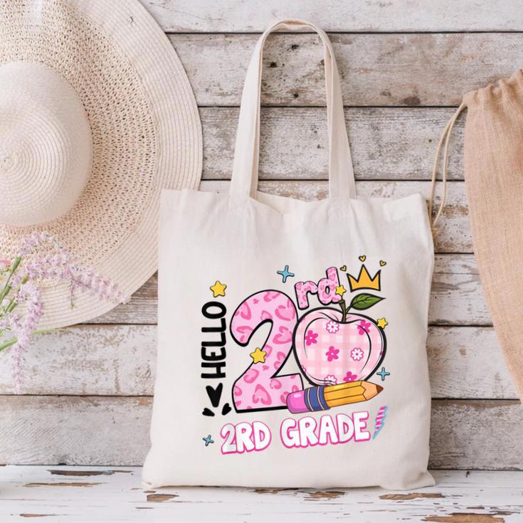 Hello Second 2nd Grade Leopard Tie Dye Girl Back To School Canvas Tote Bag Hello Second 2nd Grade Leopard Tie Dye Girl Back To School Canvas Tote Bag