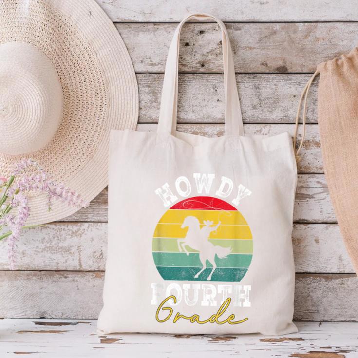 Howdy 4th Grade Cowboy Western Back To School Fourth Grade Canvas Tote Bag Howdy 4th Grade Cowboy Western Back To School Fourth Grade Canvas Tote Bag