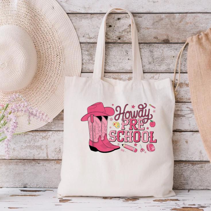 Howdy Preschool Back To School Western Cowboy Cowgirls Pre-K Canvas Tote Bag