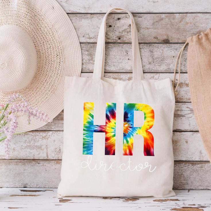 HR Director For Work Tie Dye Back To School Appreciation Day Canvas Tote Bag HR Director For Work Tie Dye Back To School Appreciation Day Canvas Tote Bag
