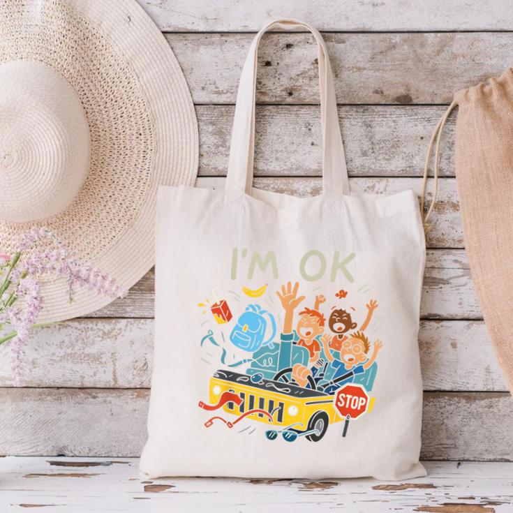 Humorous Graphic Art For School Bus Driver Back To School Canvas Tote Bag Humorous Graphic Art For School Bus Driver Back To School Canvas Tote Bag
