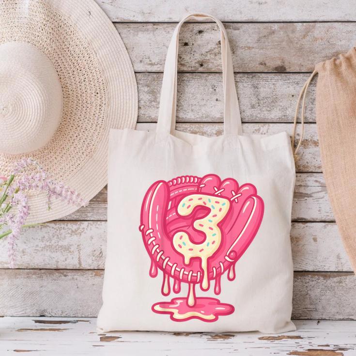 Ice Cream Baseball Glove 3rd Birthday Edition Canvas Tote Bag