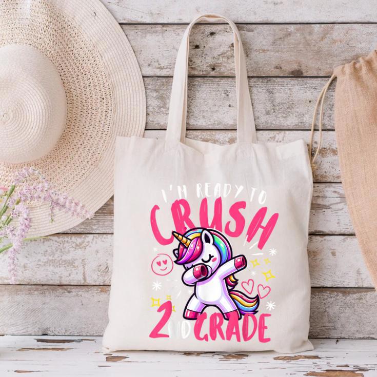 I'm Ready To Crush 2nd Grade Dabbing Unicorn Back To School Canvas Tote Bag I'm Ready To Crush 2nd Grade Dabbing Unicorn Back To School Canvas Tote Bag